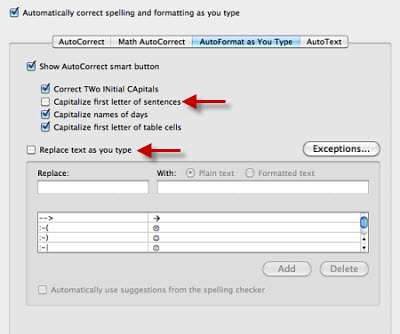 turn on autocorrect in microsoft word for mac